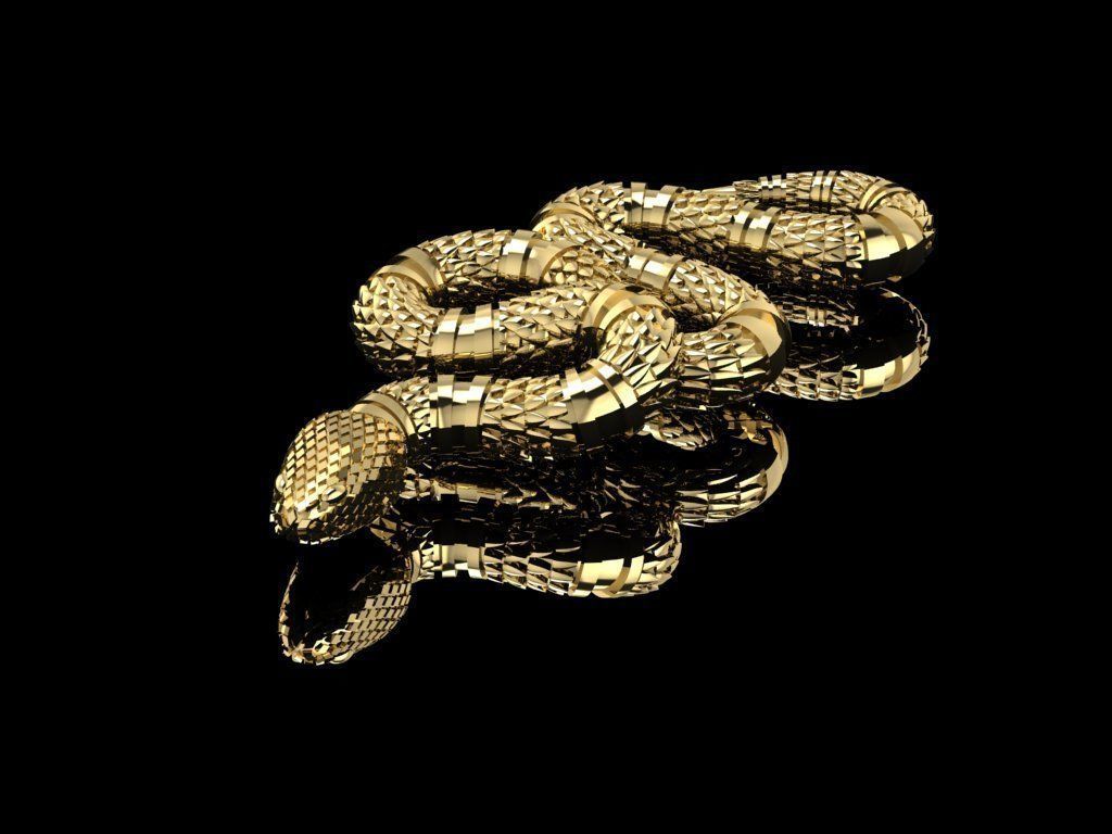 pendant snake gucci 3d print model jewelry jewellry jewelri jewelery gold sterling silver printable animal bracelet design pendants 3D print model - Mito3D