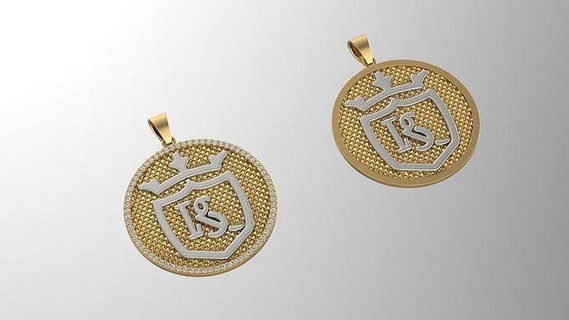 pendant special request gold design jewelry silver art shining necklaces 3d print model - Mito3D