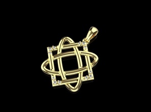 pendente stella 4147 gioielleria lusso standard oro argento esclusivo elegante alto qualità moda stampabile gioiello gemma ciondoli 3d print model - Mito3D