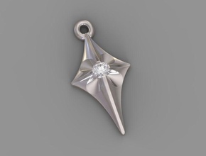 pingente de estrela jóias prata gem printable o corte cnc fasion pingentes 3d print model - Mito3D
