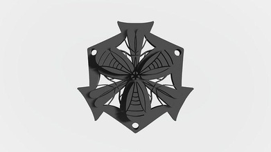 Anhänger stl Digital Datei cnc Carving Gravur Kunst Design abstrakt geometrisch Muster Ornament Schmuck 3d print model - Mito3D