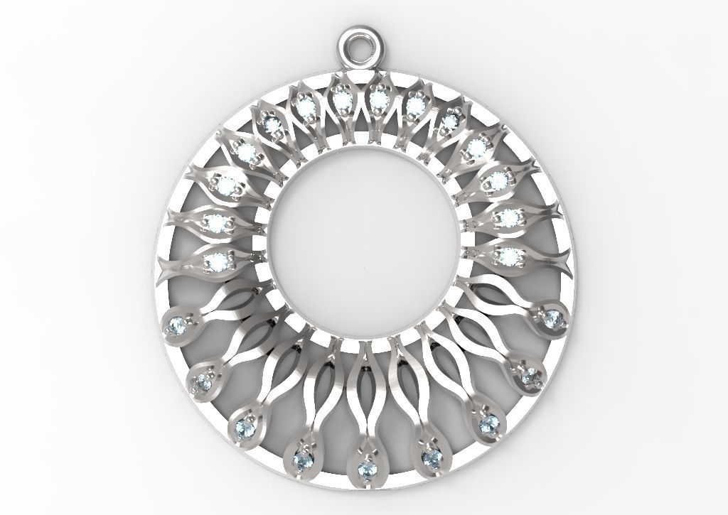 pendant sun brilliant stl jewelry jewel jewels necklaces gem gold gems brilliants rings 3D print model - Mito3D