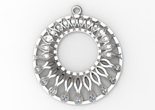 pendant sun brilliant stl jewelry jewel jewels necklaces gem gold gems brilliants rings 3d print model - Mito3D