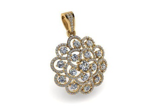 pendant t00400 jewelry gold jewel jewellery gem pendants 3d print model - Mito3D