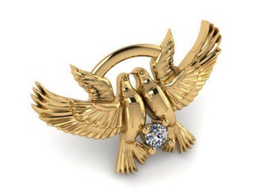 pendant t00924 jewelry gold jewel jewellery gem pendants 3d print model - Mito3D