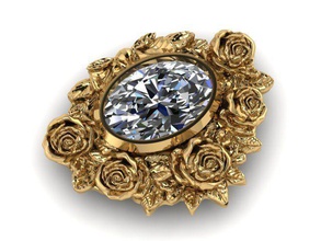 pendant t00954 jewelry gold jewel jewellery gem pendants 3d print model - Mito3D
