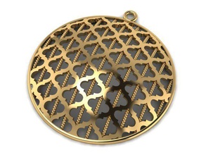 pendant t01063 jewelry gold jewel jewellery pendants 3d print model - Mito3D