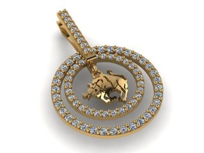 pendant t01100 jewelry gold jewel jewellery gem pendants 3d print model - Mito3D