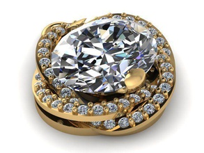 pendant t01354 jewelry gold jewel jewellery gem pendants 3d print model - Mito3D