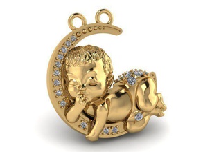 pendant t01411 jewelry gold jewel jewellery gem pendants 3d print model - Mito3D