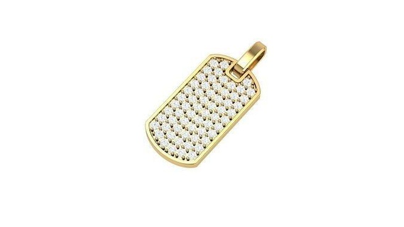 kolye tagdia2mm takı Yahudi kolye altın etiket gümüş metalik parlıyor kolye kolye cad 3d sterlin elmas çelik elmas yüzük kolye takı kolye 3d print model - Mito3D
