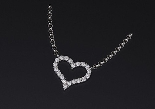pendant tiffany heart style 04 jewelry luxury elegant gem gold silver wedding diamond earring necklaces beauty fashion design jewel pendants 3d print model - Mito3D
