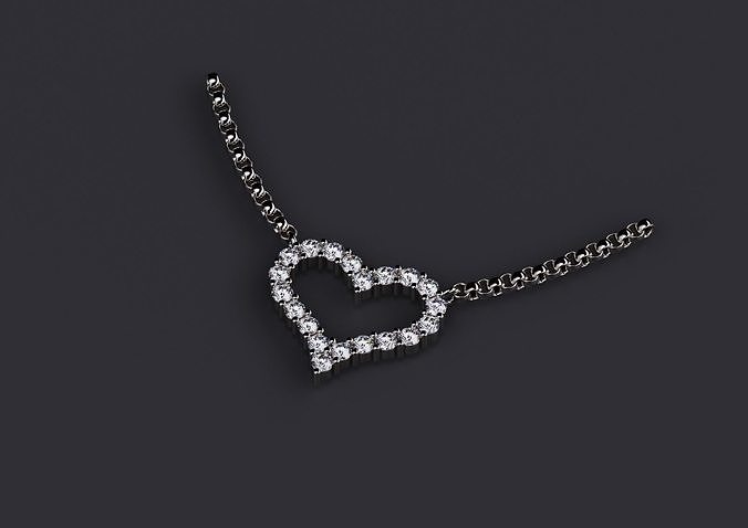 pendente tiffany cuore stile 06 gioielleria lusso elegante gemma oro argento nozze diamante orecchino collane bellezza moda design gioiello ciondoli 3D print model - Mito3D