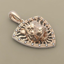 pendentif tigre bijoux le or de l'anneau les pierres précieuses caractère l'homme femme pendentifs 3d print model - Mito3D