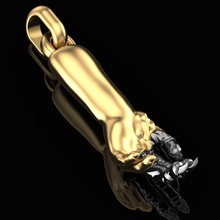 colgante de transformación el la joyería oro plata brazo pata mano garras vampiro hombre lobo colgantes 3d print model - Mito3D
