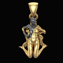 Anhänger-transformation Schmuck Anhänger gold Silber Mode-Schönheit sterling Dämon satan wird fantasy Kreatur - 3d print model - Mito3D