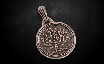 ciondolo albero della vita 106 gioielli 3dprinted il design moda oro d'oro gioiello di stampa printabl stampabile la prototipazione argento collana con pendente e bellezza anelli 3d print model - Mito3D