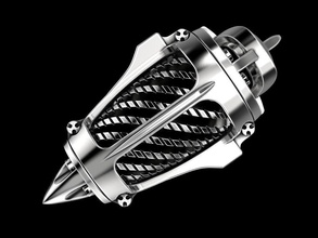 colgante pendiente turbina aviación mecanismo 3dprinted imprimible impresión joyería joya diseño mecánico hélice ventilador cuchillas plata colgantes motociclista hombre 3d print model - Mito3D