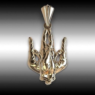kolye ukrayna trident takı altın gümüş cnc 3dprinted mücevher moda tasarım yazdırılabilir işaretler Yazdır baskı prototip oluşturma 3d print model - Mito3D
