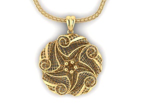 pendant ultra vision hsfz-x 032-p jewelry gold jewel jewellery pendants 3d print model - Mito3D