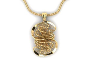pendant ultra vision hsfz-x 046-p jewelry gold jewel jewellery pendants 3d print model - Mito3D