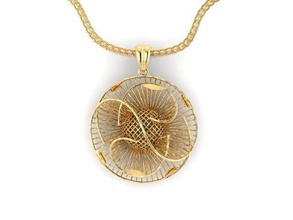 pendant ultra vision hsfz-x 052-p jewelry gold jewel jewellery pendants 3d print model - Mito3D