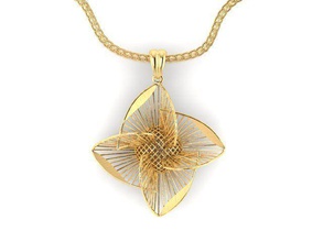 pendant ultra vision hsfz-x 053-p jewelry gold jewel jewellery pendants 3d print model - Mito3D