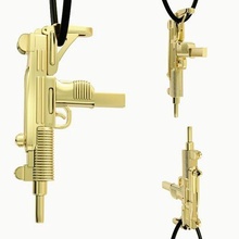kolye uzi silah tabanca takı gümüş yazdırılabilir mücevher altın güzellik 3dprint makine 3dartist sanat metal model gergedan modelleme şirin 3d print model - Mito3D