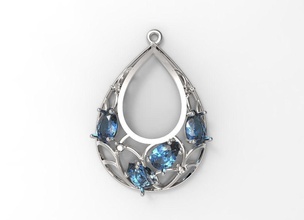 pendentif vigne stl bijoux joyau gem le diamant or précieux platine pierre précieuse les pierres précieuses de l'engagement brillant diamants anneaux 3d print model - Mito3D