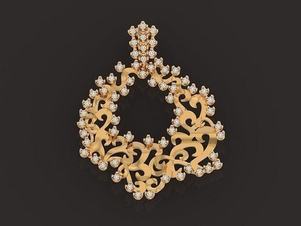 pendant vintage lace stones 239 necklace graceful unusual beautiful jewelry 3d modeling creative design jewel extravagant gem pendants 3d print model - Mito3D