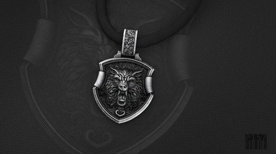 pendant wolf print printing animals werewolf organics stereolithography ornament jewellery wax printable style brutal jewelry pendants 3d print model - Mito3D