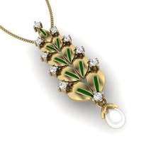pendant women jewelry fashion accessories gold diamond woman design leaf pendants silver printable ring nature sterling necklace engagem bracelate 3d print model - Mito3D