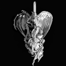 pendentif oms bijoux or argent mode beauté ange lucifer croyant âme humain juge porte clés déité pendentifs 3d print model - Mito3D