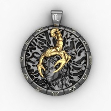 pendentif of zodiaque signe scorpion bijoux imprimable argent horoscope bijou gemme sterling or impression cnc machines pendentifs 3d print model - Mito3D
