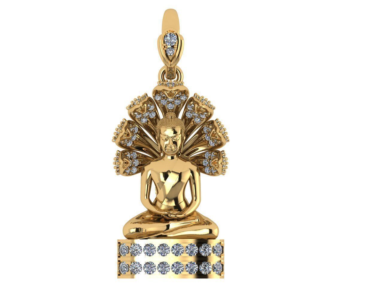 pendants buddha pendant god gold diamond jewellery printable ring sterling jesu fashion beauty christian bible lutheran usa canada rings jewelry 3D print model - Mito3D