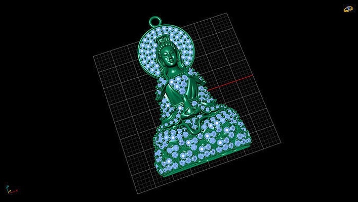 pendentifs bouddha statue bijoux pendentif 3d print model - Mito3D