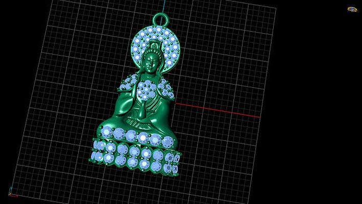 pendentifs bouddha statue sculpture bijoux pendentif 3d print model - Mito3D