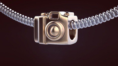 Anhänger charms-9 Schmuck Fotos Fotograf gold Silber canon Bekleidung photocamera kompakt gem charms-Leiste anzuzeigen Halsketten 3d print model - Mito3D