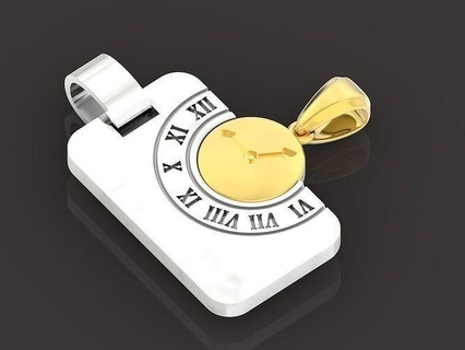 pendentifs couple montres autant pierres Masculin femelle pendentif jumelé inhabituel paire horloges formant amoureux aimant mari regarder temps bijoux 3d print model - Mito3D