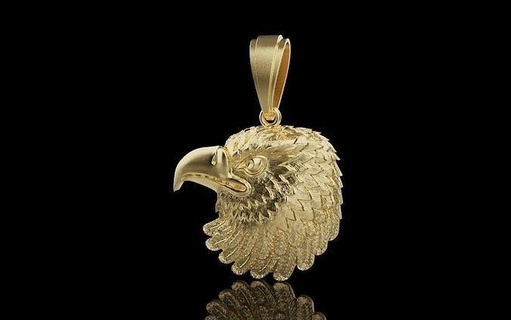 pendants eagle 0040 gold art jewelry silver world luxor pendantsjewelry 2023 men nature one fashion armodel goldjewelry goldpendants platinum 3d print model - Mito3D