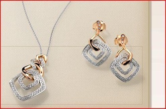 anhänger ohrringe cg208 liebe gold diamant mode schönheit halskette bijoux 3d schmuck 3d print model - Mito3D