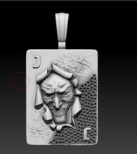 pendants joker gold silver jewelry diamond 3d print model - Mito3D