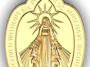pendants mother maria pendant gold noel christmas jesus christ jewelry 3d print model - Mito3D