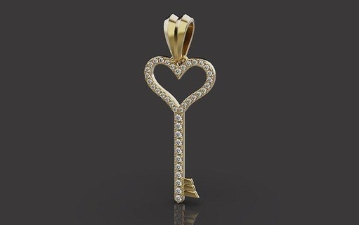 pendants secret keys 0033 gold art jewelry silver pendant diamond world design armenia luxor women men fashion retro love girl 3d print model - Mito3D