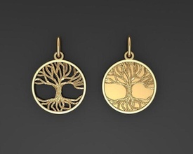pendants tree life jewelry pendant necklace celtic ornament 3d print model slavic necklaces relief bas jewellery nature leaf art 3d print model - Mito3D
