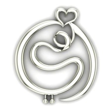 pendent-7 mother child in shape of heart 3dmodel 3dfiles cadfiles cadmodel fashion jewellery pendent accoseries jewelleryforsale jewelry pendants 3d print model - Mito3D