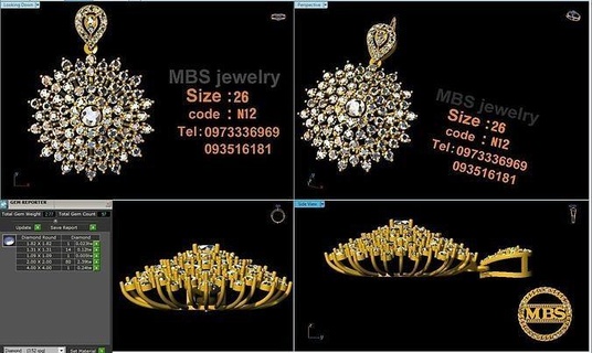 pendent ring jewelry gold diamond printable jewellery gem fashion brilliant necklace platinum sterling engagement silver wedding beauty ruby jewel pendants 3d print model - Mito3D