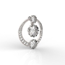 pendente luar pingente colar jóias joalheria moda beleza diamante anel stl 3dm projeto jóia ouro prata brilhante brinco pulseira pingentes 3d print model - Mito3D