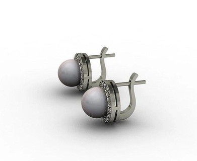 pendientes perle oro illustrazione arte design isolato gioielleria orecchini 3d print model - Mito3D