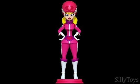 penelope pitstop - wacky races 2017 female pilot girl woman cartoon print charmosa pink art sculptures 3d print model - Mito3D